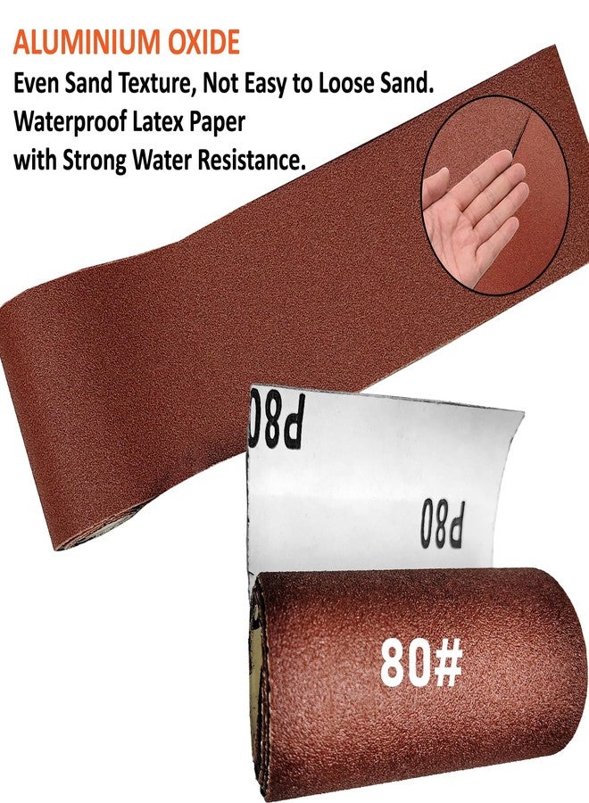Harden Abrasive 80 Grit Sanding Roll 3.66"/93mm - 5 Metres Long, Aluminium Oxide Abrasive Sand Paper Dry Waterproof | For Automotive, Sanding Metal, Polishing Wood - 611955 - Image 5